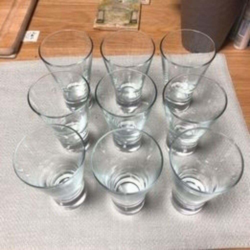 9 cocktail dessert glasses